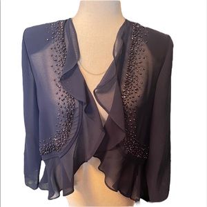 Jacket | Sheer Dressy Top | Drapers & Damons 10